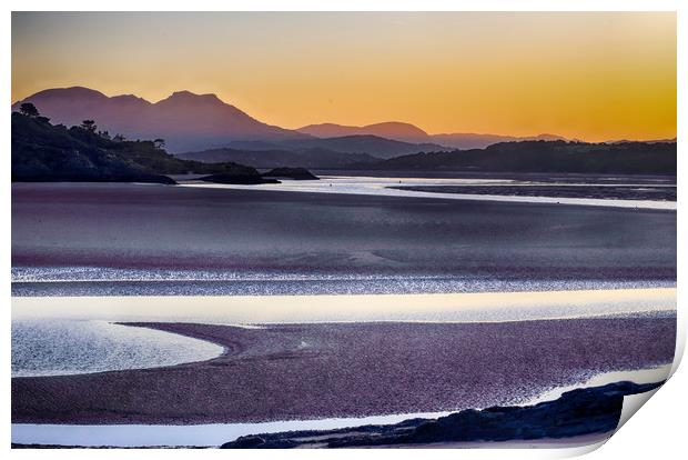 Sunrise over Black Rock Sands Print by Ceri Jones