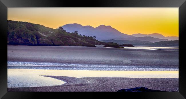 Sunrise over Black Rock Sands Framed Print by Ceri Jones