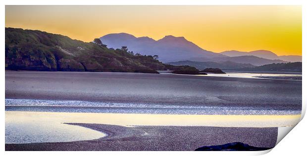 Sunrise over Black Rock Sands Print by Ceri Jones