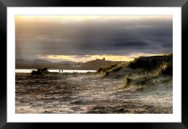 Sunset over Black Rock Sands Framed Mounted Print by Ceri Jones