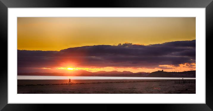 Criccieth Sunset Framed Mounted Print by Ceri Jones