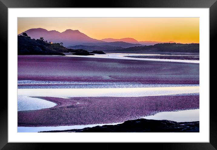 Sunrise over Black Rock Sands Framed Mounted Print by Ceri Jones