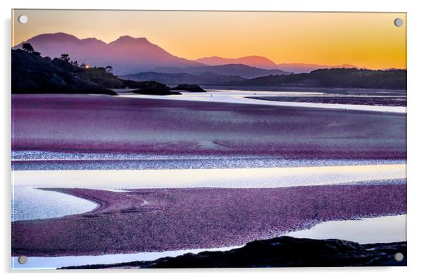 Sunrise over Black Rock Sands Acrylic by Ceri Jones