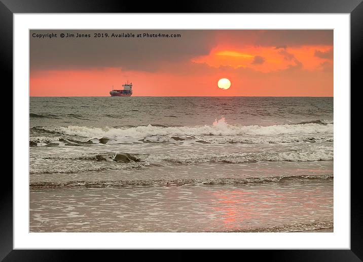 December Dawn over the North Sea (2) Framed Mounted Print by Jim Jones
