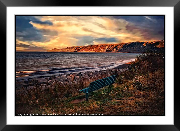 "Overlooking the Bay" Framed Mounted Print by ROS RIDLEY