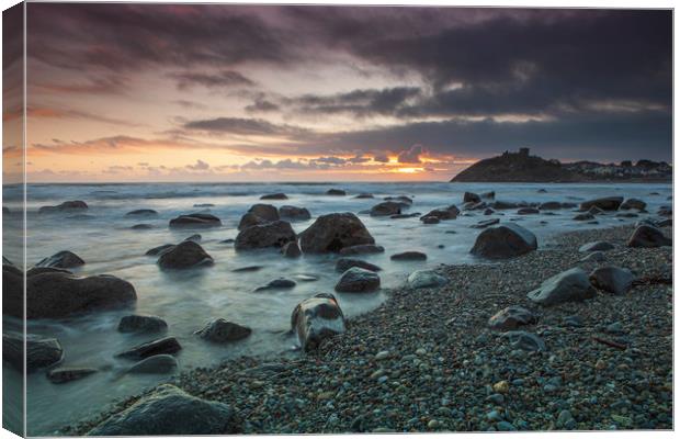 Criccieth sunset Canvas Print by Rory Trappe