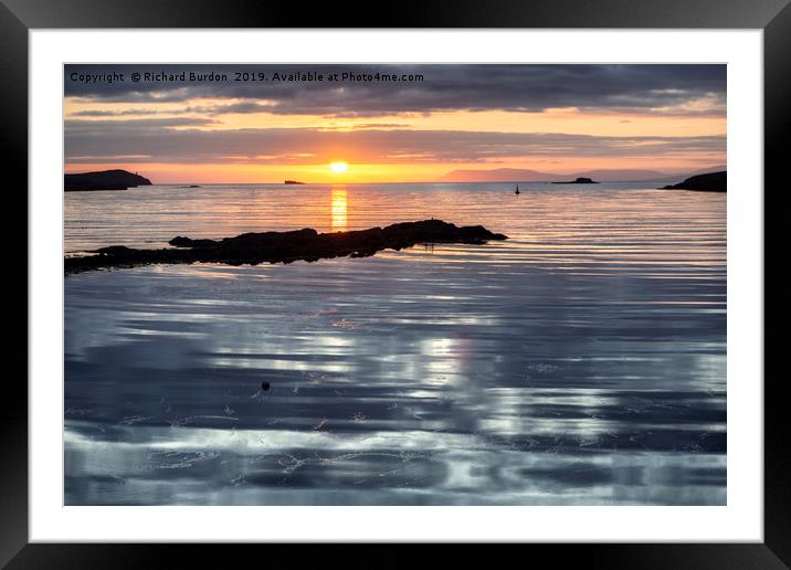 Lochmaddy Sunrise Framed Mounted Print by Richard Burdon