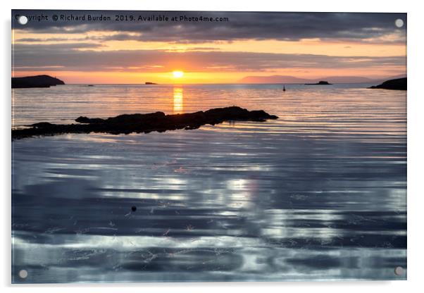 Lochmaddy Sunrise Acrylic by Richard Burdon