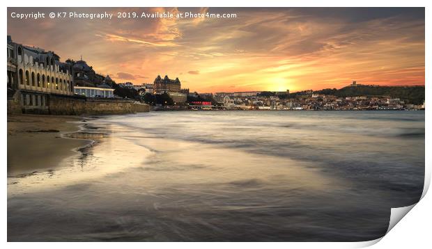 Sunrise over Scarborough Print by K7 Photography