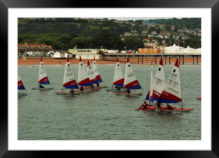 PAIGNTON RACE Framed Mounted Print by andrew saxton