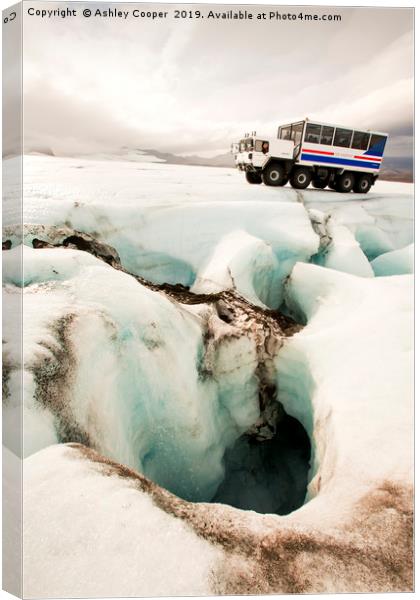 Ice truck Canvas Print by Ashley Cooper