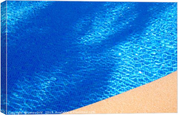 Summer feeling - ripples on an outdoor pool Canvas Print by Lensw0rld 