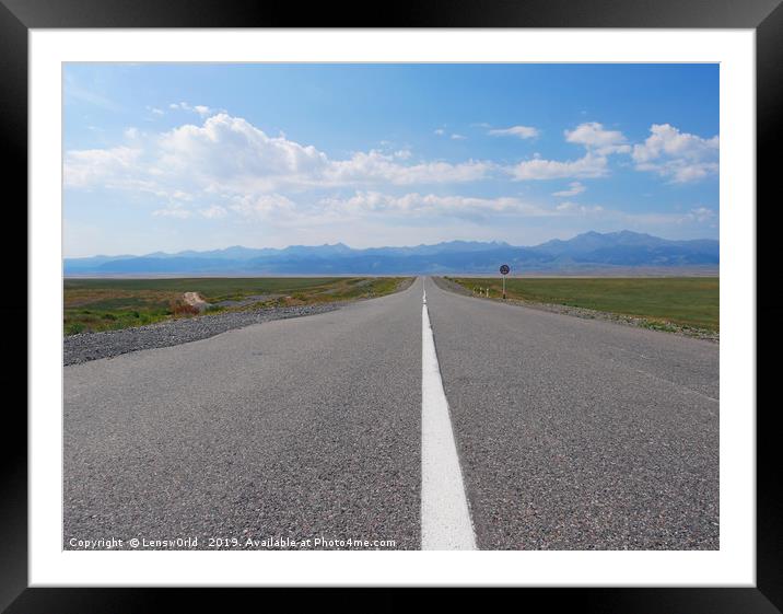 Road trip through Kazakhstan Framed Mounted Print by Lensw0rld 