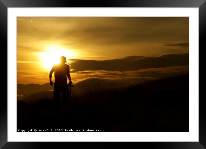 Keep exploring - in the mountains during sunset Framed Mounted Print by Lensw0rld 