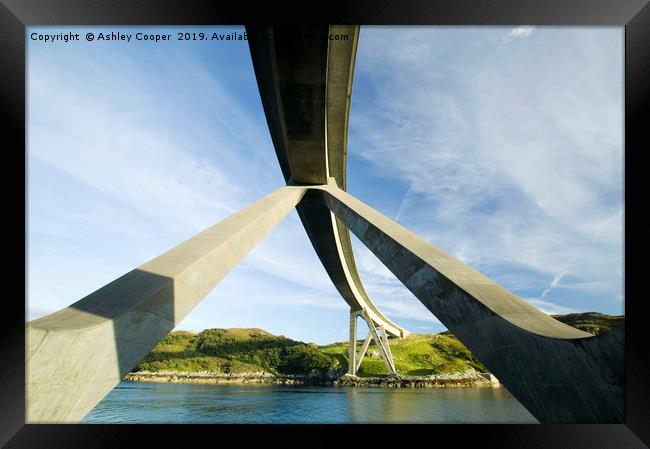 Kylesku Bridge. Framed Print by Ashley Cooper