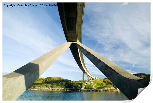 Kylesku Bridge. Print by Ashley Cooper