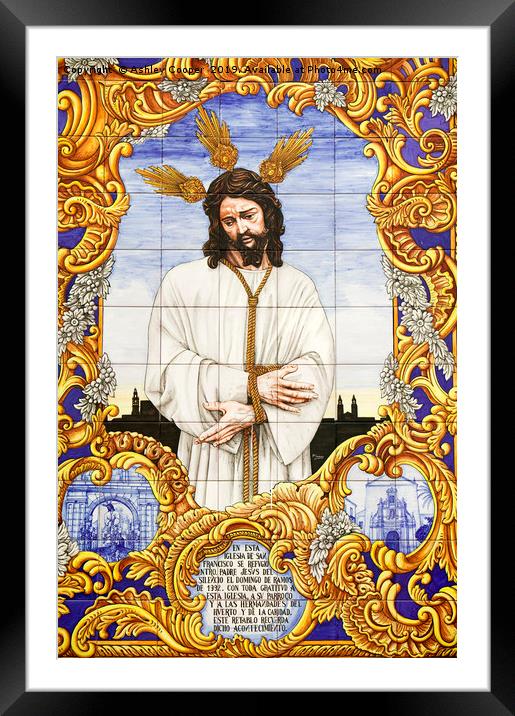 Jesus Framed Mounted Print by Ashley Cooper
