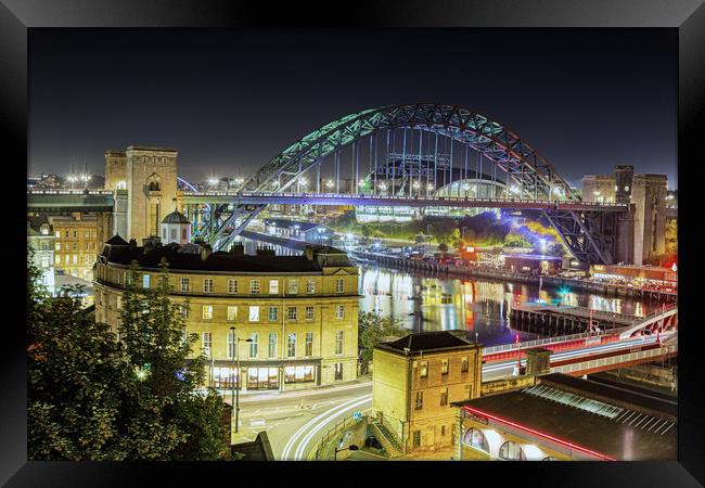 Tyne Bridge Newcastle Upon Tyne Framed Print by Kevin Sloan