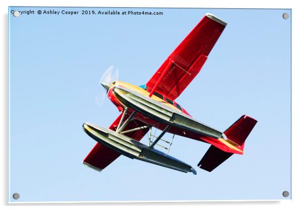 Float plane red. Acrylic by Ashley Cooper