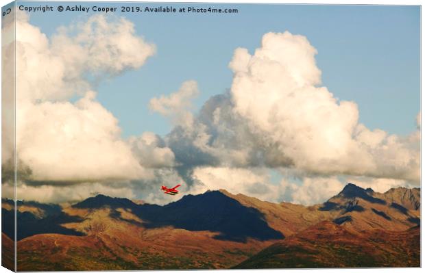 Float plane mountains. Canvas Print by Ashley Cooper