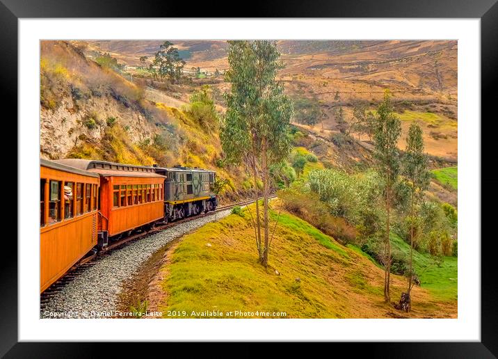 Nariz del Diablo Train Trip Alausi Ecuador Framed Mounted Print by Daniel Ferreira-Leite