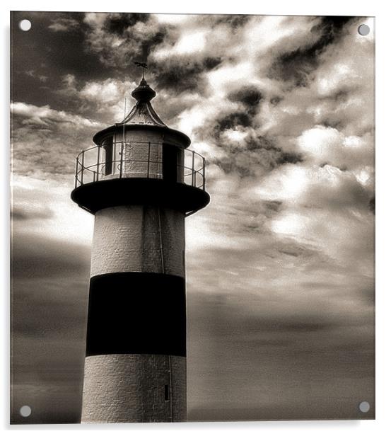 Southsea Castle Lighthouse Acrylic by Chris Manfield