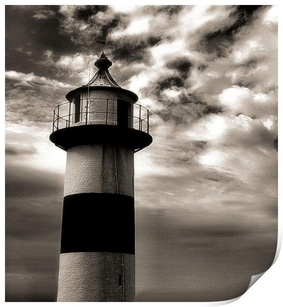 Southsea Castle Lighthouse Print by Chris Manfield