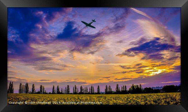 Fly in a Spitfire MJ772  Framed Print by robin whitehead