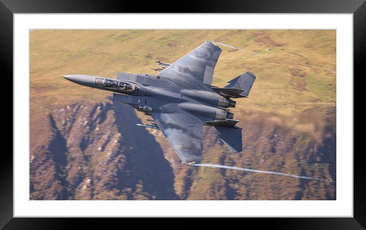USAF F15-E Low Level Framed Mounted Print by Rory Trappe