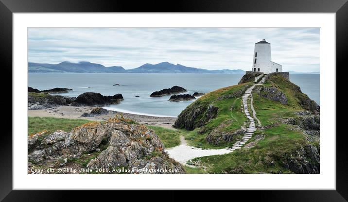 Ty Mawr Lighthouse on Llanddwyn Island, Anglesey. Framed Mounted Print by Philip Veale