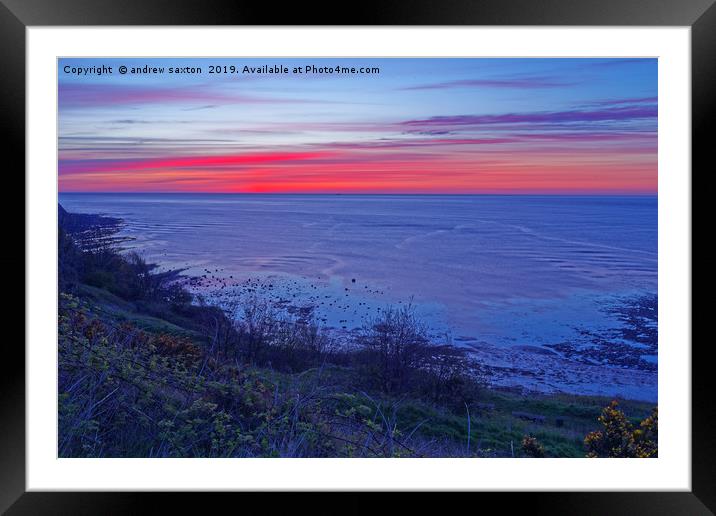 SKY IN THE MORNING Framed Mounted Print by andrew saxton