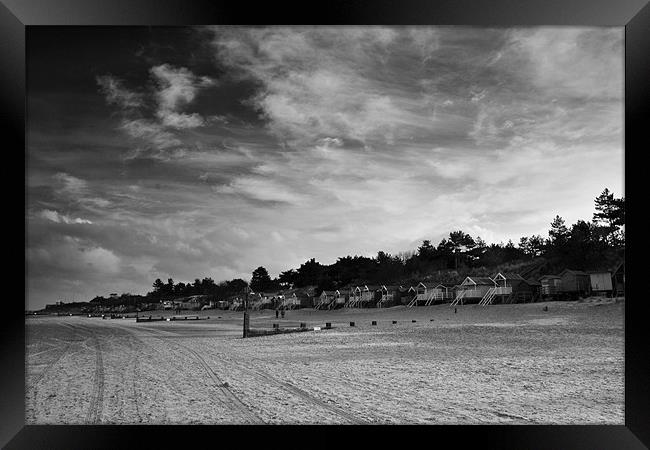 Clouds over the Huts Two Mono Framed Print by Paul Macro