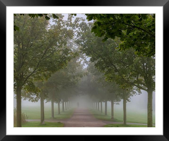 Foggy Morning Country Path Framed Mounted Print by Antony McAulay