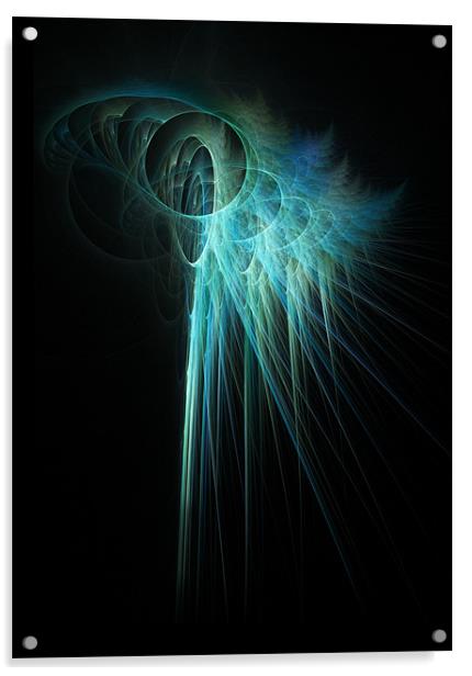 Fractal Rays Acrylic by John Edwards