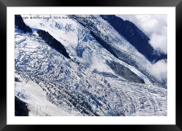 Bossons Glacier. Framed Mounted Print by Ashley Cooper