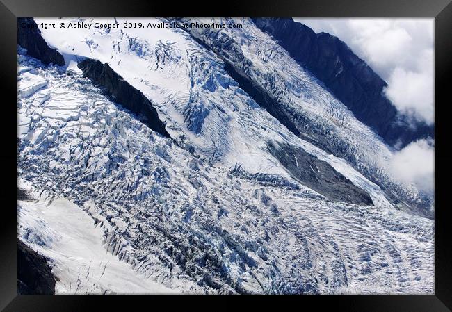 Bossons Glacier. Framed Print by Ashley Cooper