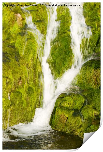 Stanah Gill falls. Print by Ashley Cooper