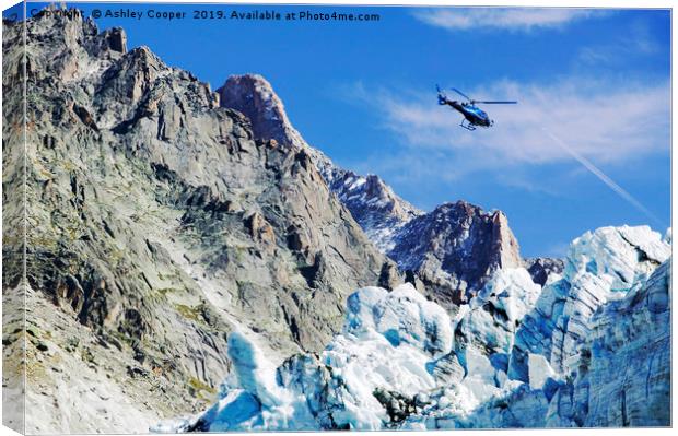 Glacier aviation. Canvas Print by Ashley Cooper