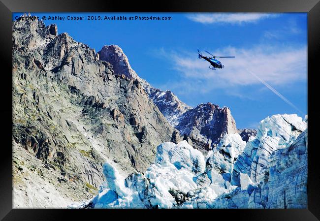 Glacier aviation. Framed Print by Ashley Cooper