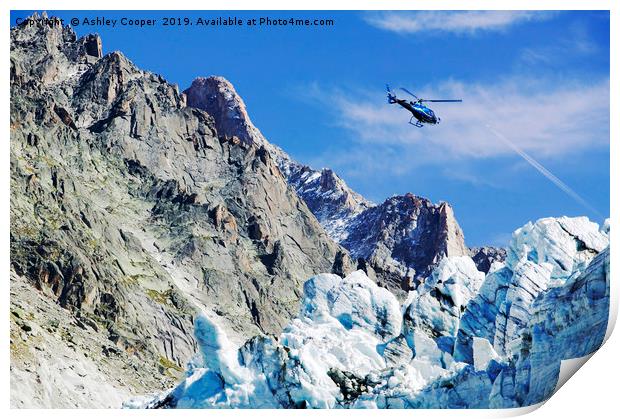 Glacier aviation. Print by Ashley Cooper
