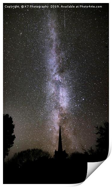 The Milky Way Print by K7 Photography