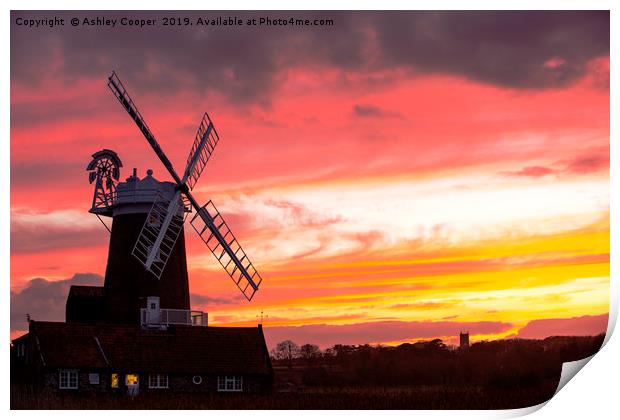 Cley Mill. Print by Ashley Cooper
