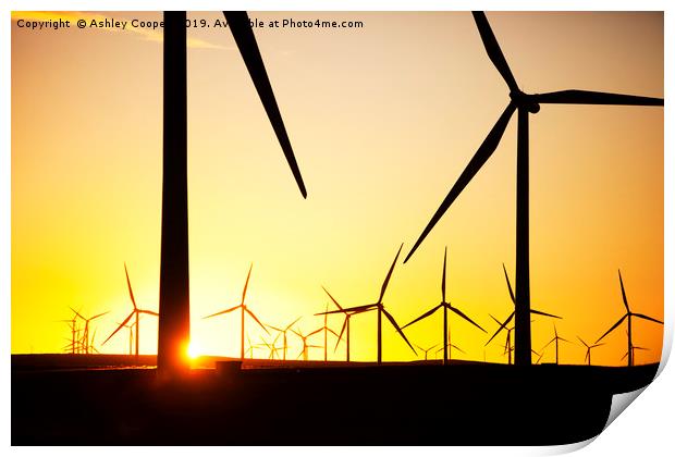 Whitelee windfarm. Print by Ashley Cooper