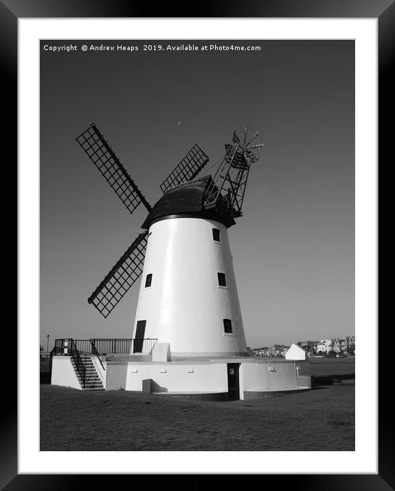 Windmill at Lytham. Framed Mounted Print by Andrew Heaps