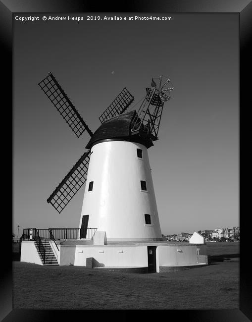 Windmill at Lytham. Framed Print by Andrew Heaps