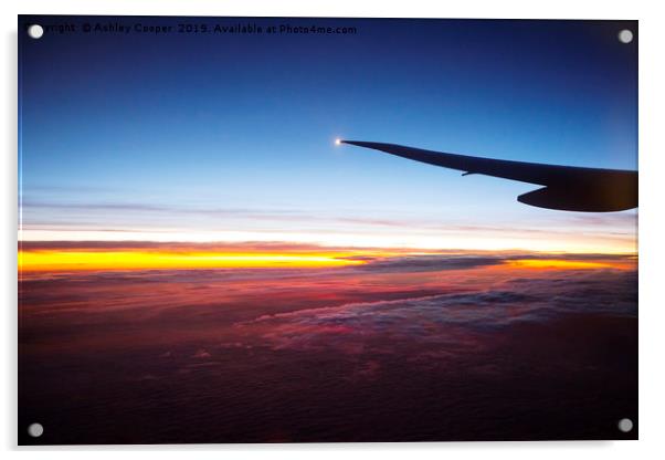 Aviation sunrise. Acrylic by Ashley Cooper