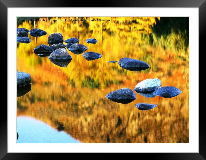 Blea Tarn reflections. Framed Mounted Print by Ashley Cooper