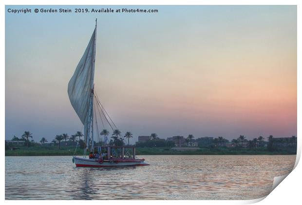 Felucca at Dusk; Chapter 1 Print by Gordon Stein