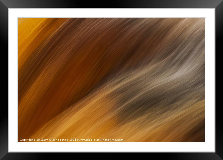 Water Motion Framed Mounted Print by Gary Clarricoates