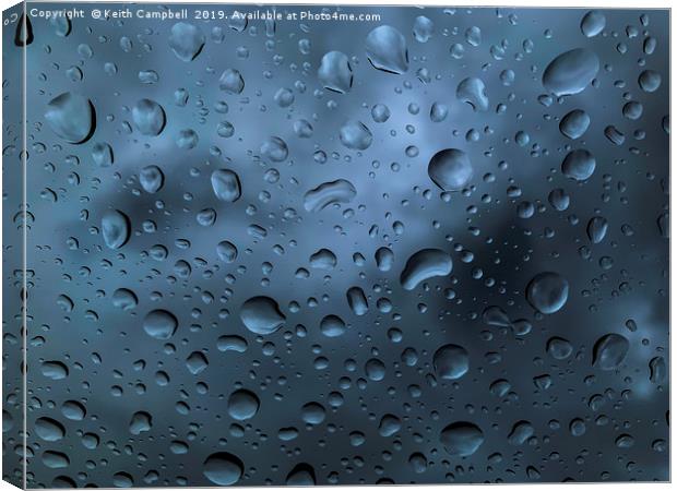 Raindrops Canvas Print by Keith Campbell